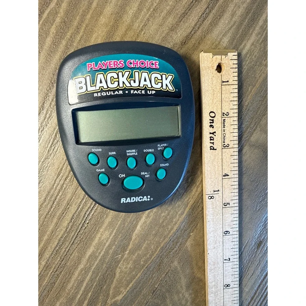 Vintage 1997 Radica Players Choice Blackjack Handheld Game Gray Works